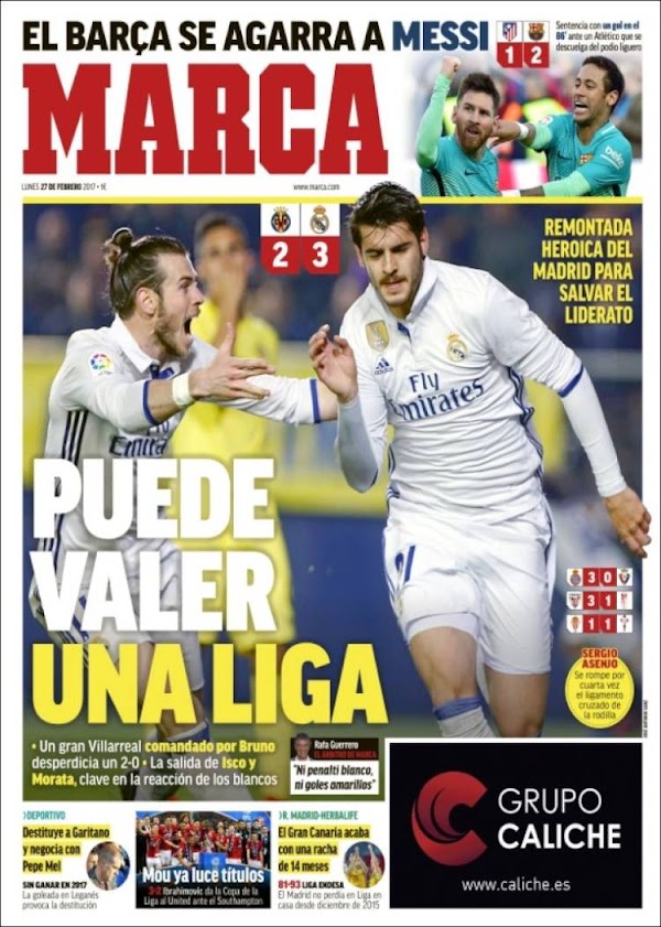 Real Madrid, Marca: "Puede valer una Liga"