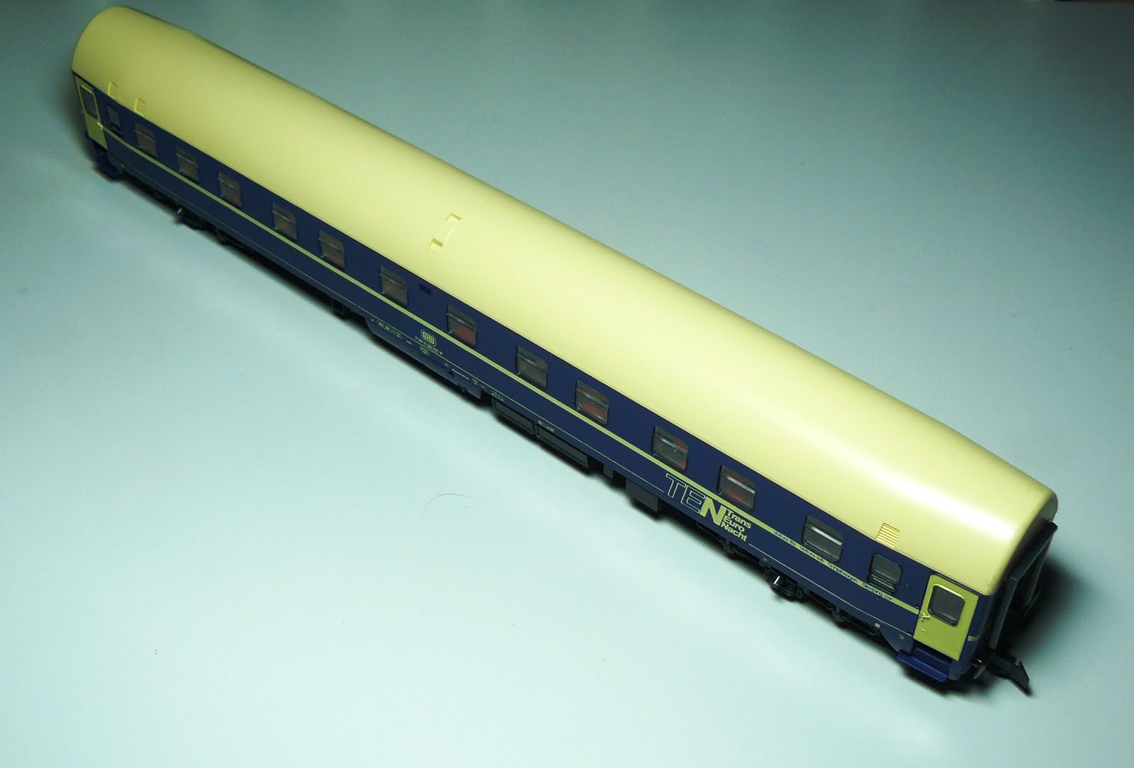 Wagon-lit Roco HO 44841 - TEN DB - Époque 4 - Bleu Toit Gris - Neuf