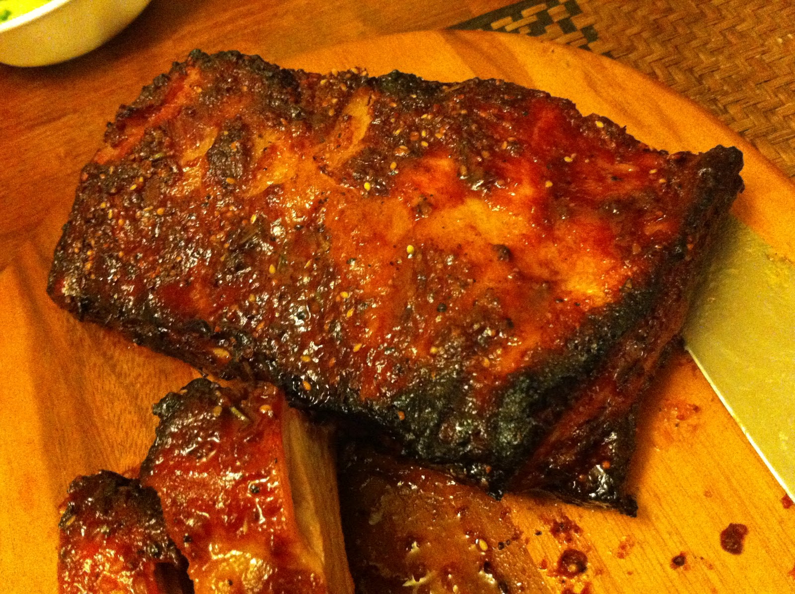 After 6 A&W Root Beer Pork Ribs on a Weber Q