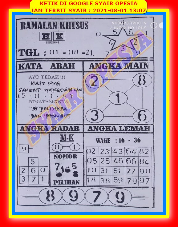 1 New Message Kode Syair Hongkong 1 Agustus 2021 Forum Syair Togel Hongkong Singapura Sydney
