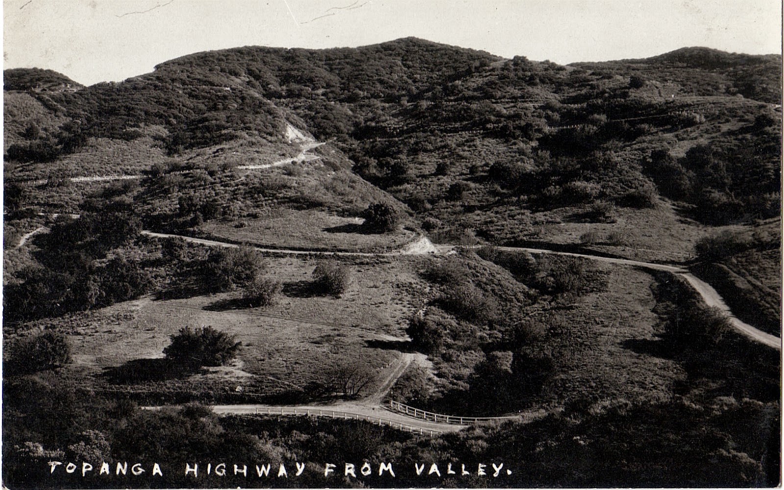 Early Topanga Canyon Summit Views in Woodland Hills Postcards San