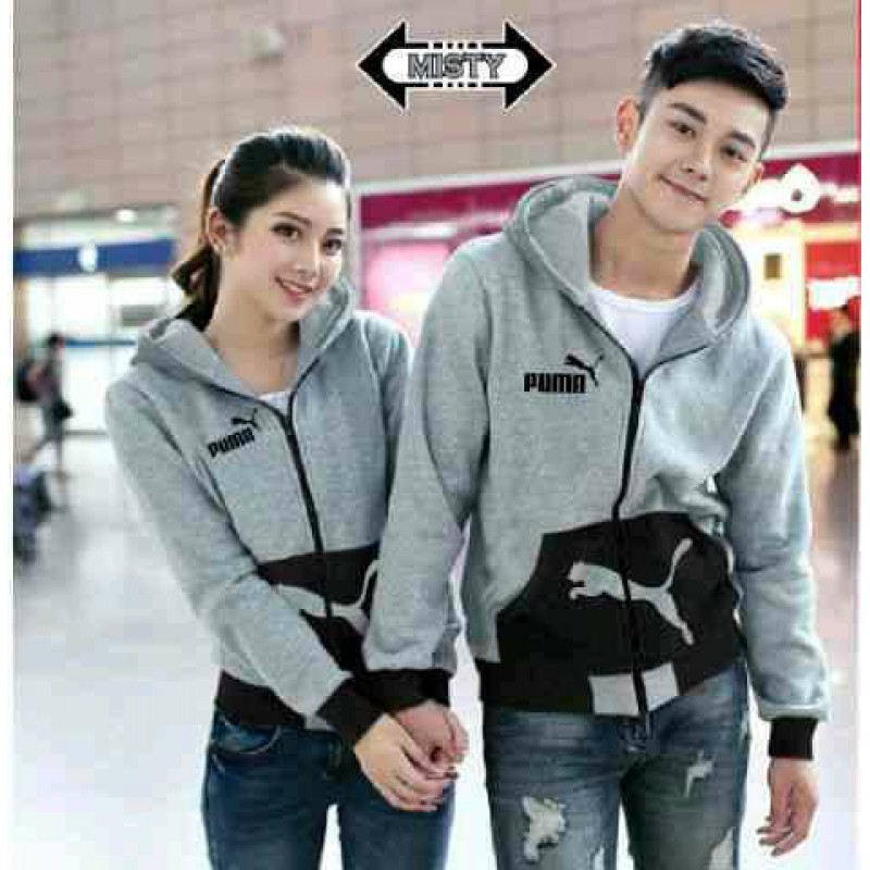 Jual Online Jacket Couple Puma Pocket Abu Jakarta Bahan Babytery Terbaru Jual Online Jacket Couple Puma Pocket Abu Jakarta Bahan Babytery Terbaru