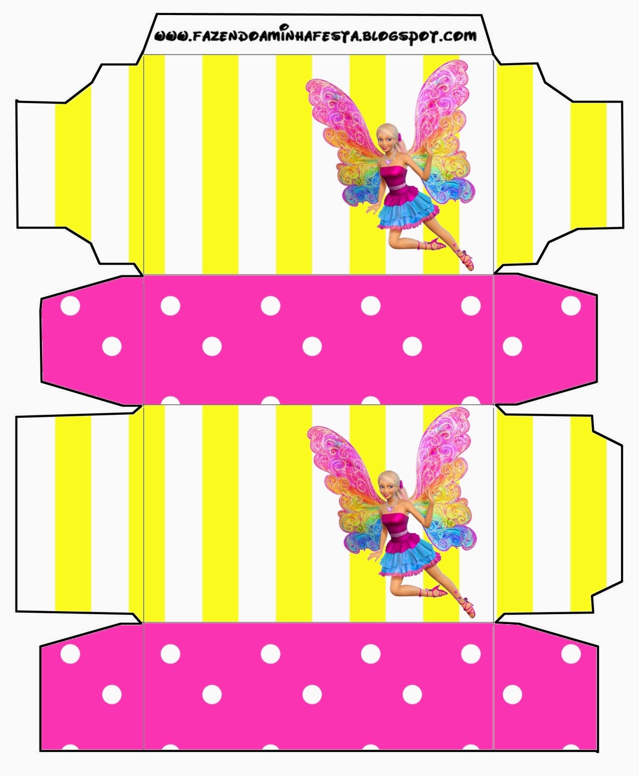 Barbie Fairytopia Free Printable Boxes. Oh My Fiesta! in english