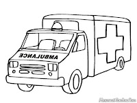 Mewarnai Mobil Ambulance Gambar Dokter Mewarna