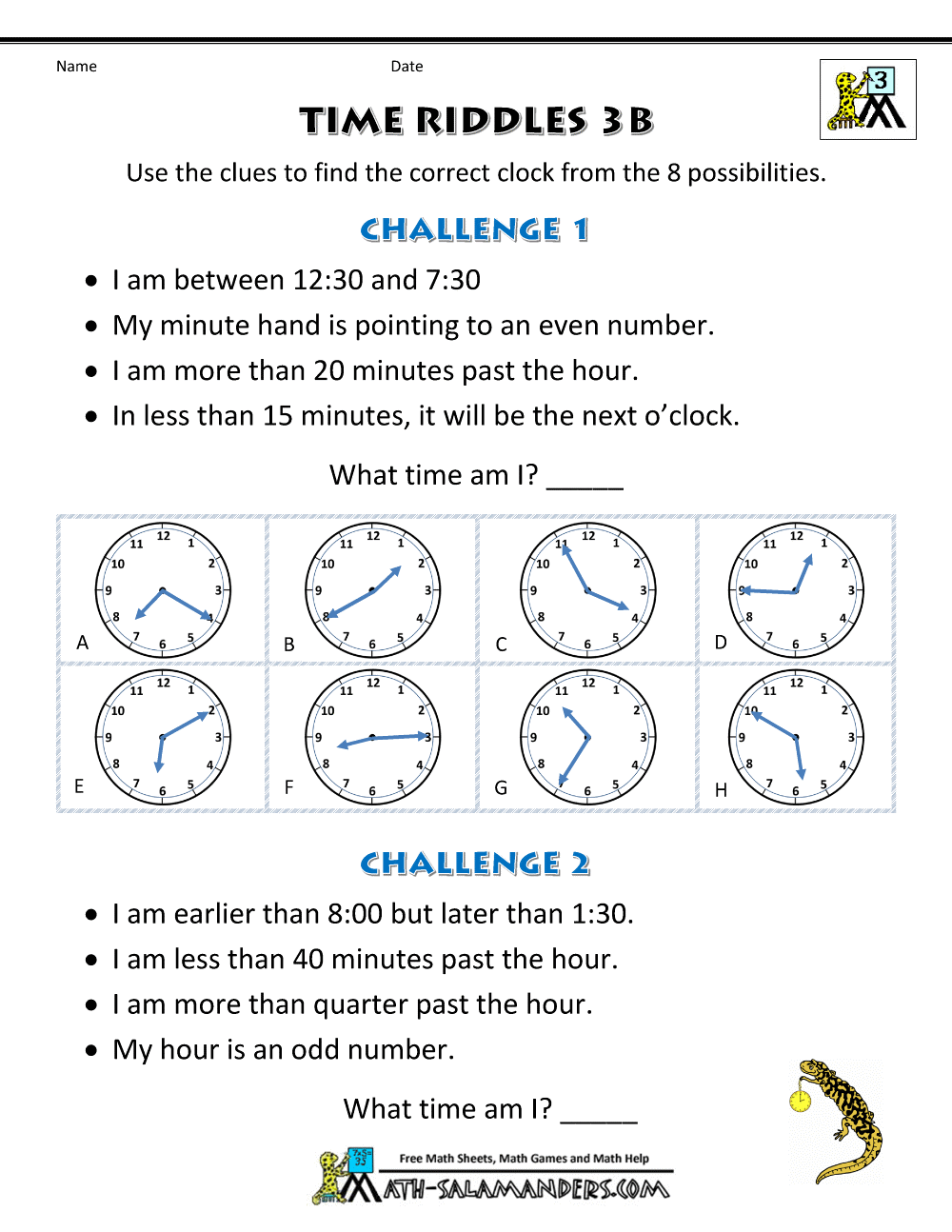Time Management Riddles Time4English: ENGLISH CLUB