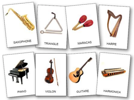 Les instruments de musique en français 