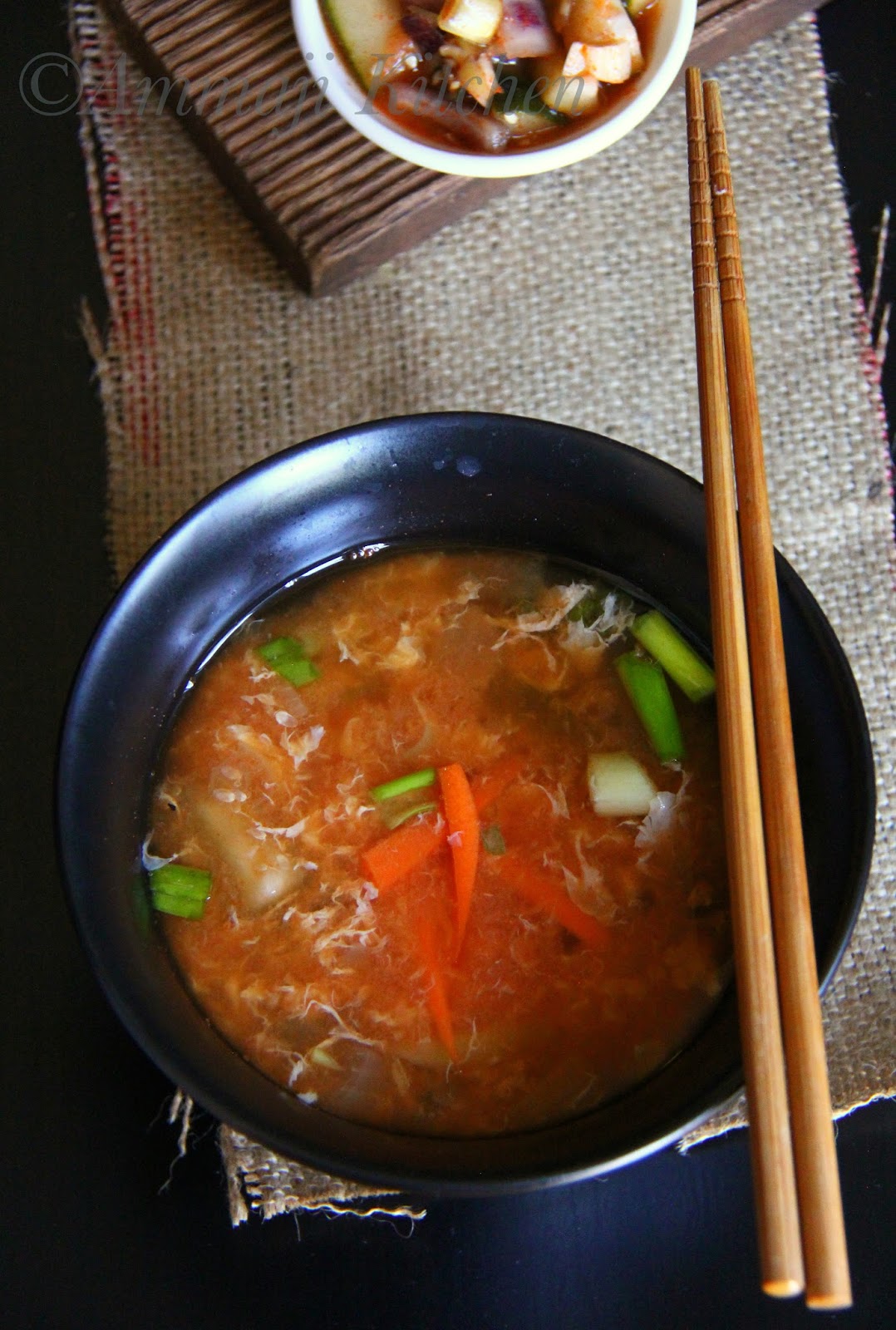 Kimchi Egg Drop Soup Indian Food Recipes Ammaji Kitchen