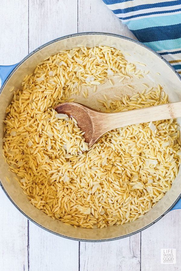 Cheesy Orzo Life Tastes Good