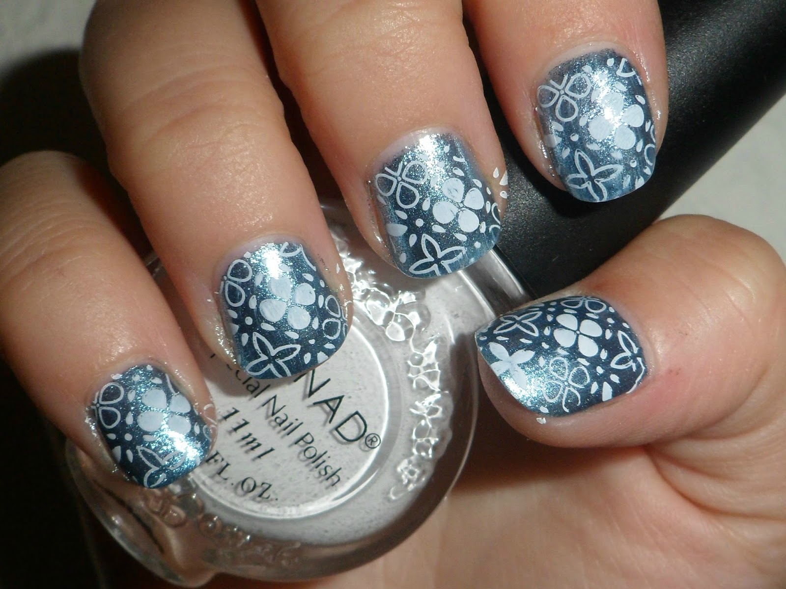 Blue Stamping Nail Art Designs - wide 3