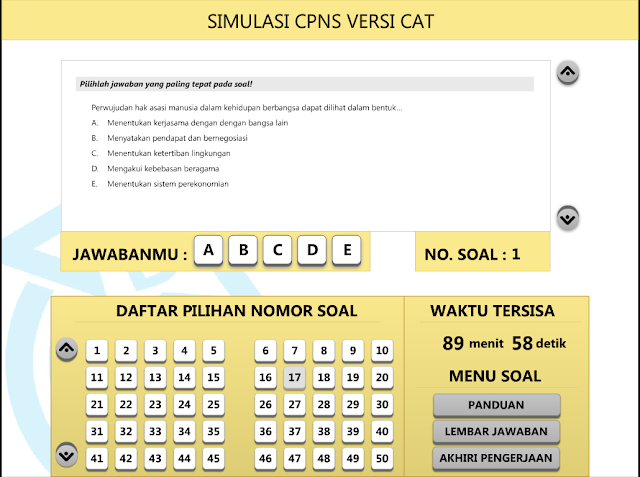 Download Simulasi CAT CPNS Offline Untuk PC gratis Download Simulasi CAT CPNS Offline Untuk PC gratis