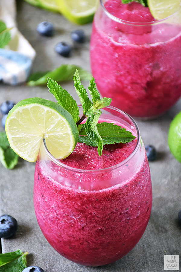 Frozen Blueberry Mojitos Life Tastes Good