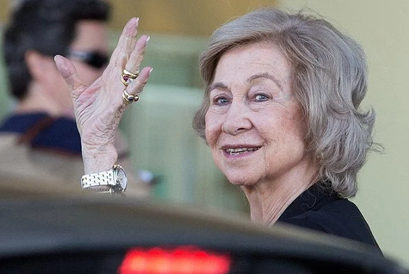 Queen Sofia, Infanta Elena, Infanta Cristina, Miguel and Irene Urdangarín