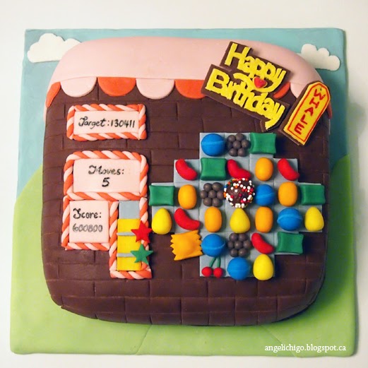 Candy Crush Birthday Cake {Tutorial}