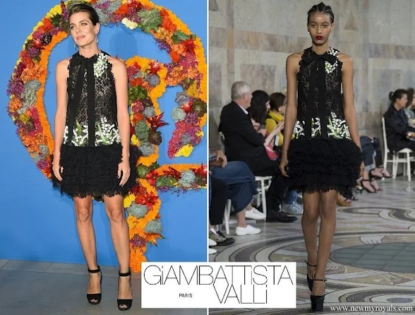 Charlotte Casiraghi wore a dress from Giambattista Valli Haute Couture Fall/Winter 2017-2018 Collection