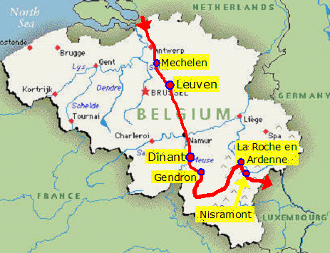 Belgische Ardennen Kaart Europa - Vogels