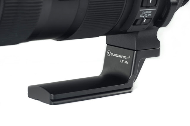 Sunwayfoto LF-M1 replacement foot on Sigma 150-600mm Sports - detail