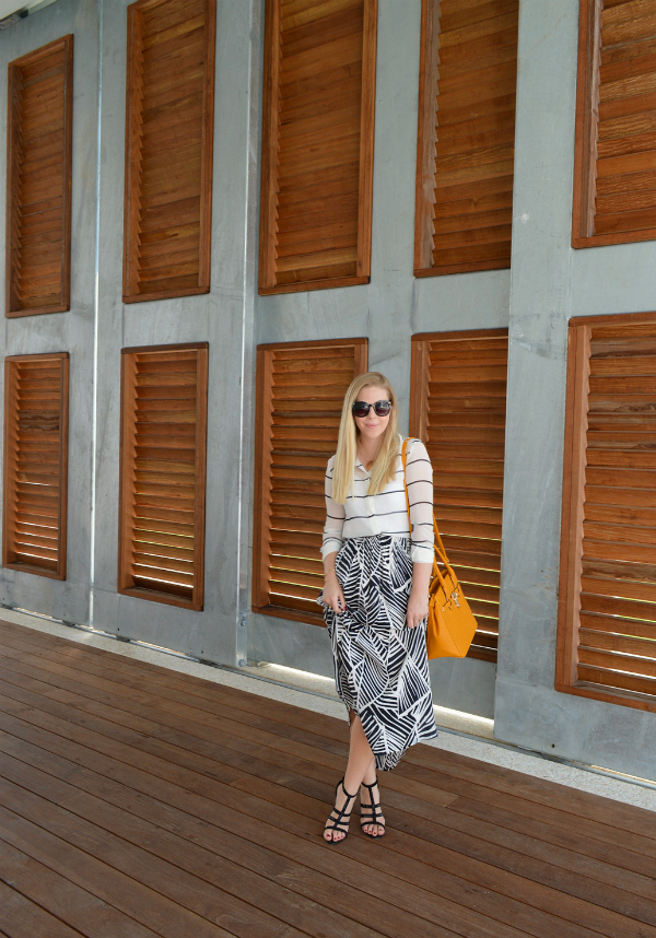 Palm Embroidered Skirt