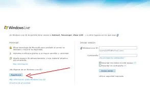 Instrucciones de como iniciar sesión en Pagina de Hotmail