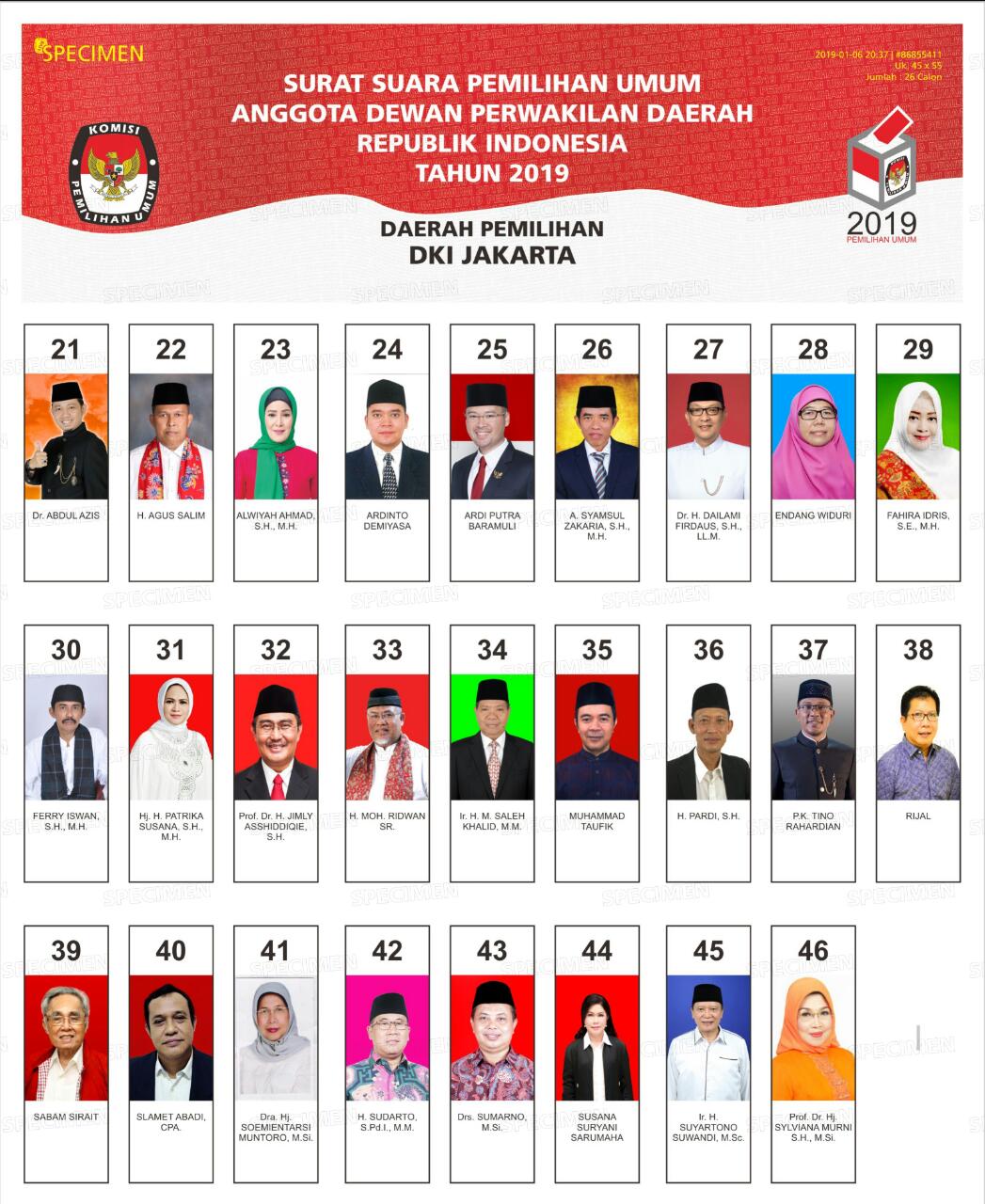 Gambar Kertas Suara Pemilu 2019 Gambar Kertas Suara Pemilu 2019