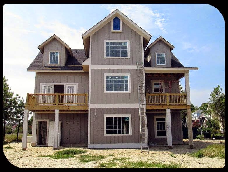 Outer Banks Luxury Homes Back Elevation of Still Water Court