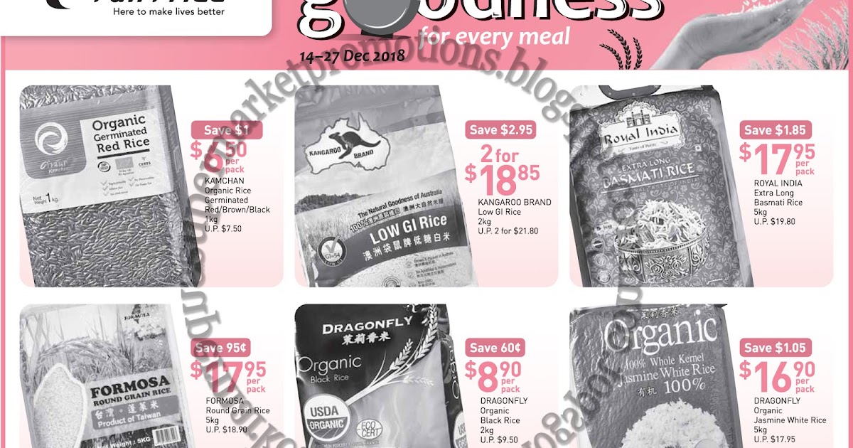 NTUC FairPrice Rice Promotion 14 - 27 December 2018 ~ Supermarket