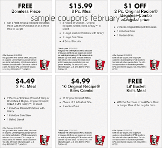 Kfc coupons february Kfc coupons february