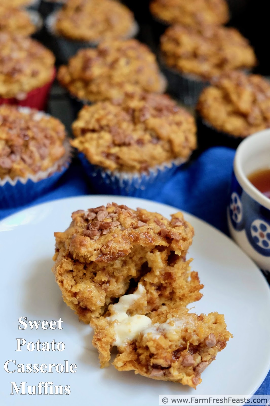Farm Fresh Feasts Sweet Potato Casserole Muffins MuffinMonday