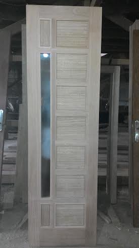  Pintu solid panel Kombinasi kaca Toko Pintu Kayu 