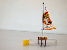 Shampoo bottle sail boat- easy recycled kid's craft