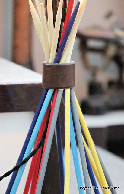 Make a Funky Lamp from Thrift Store Pick Up Sticks