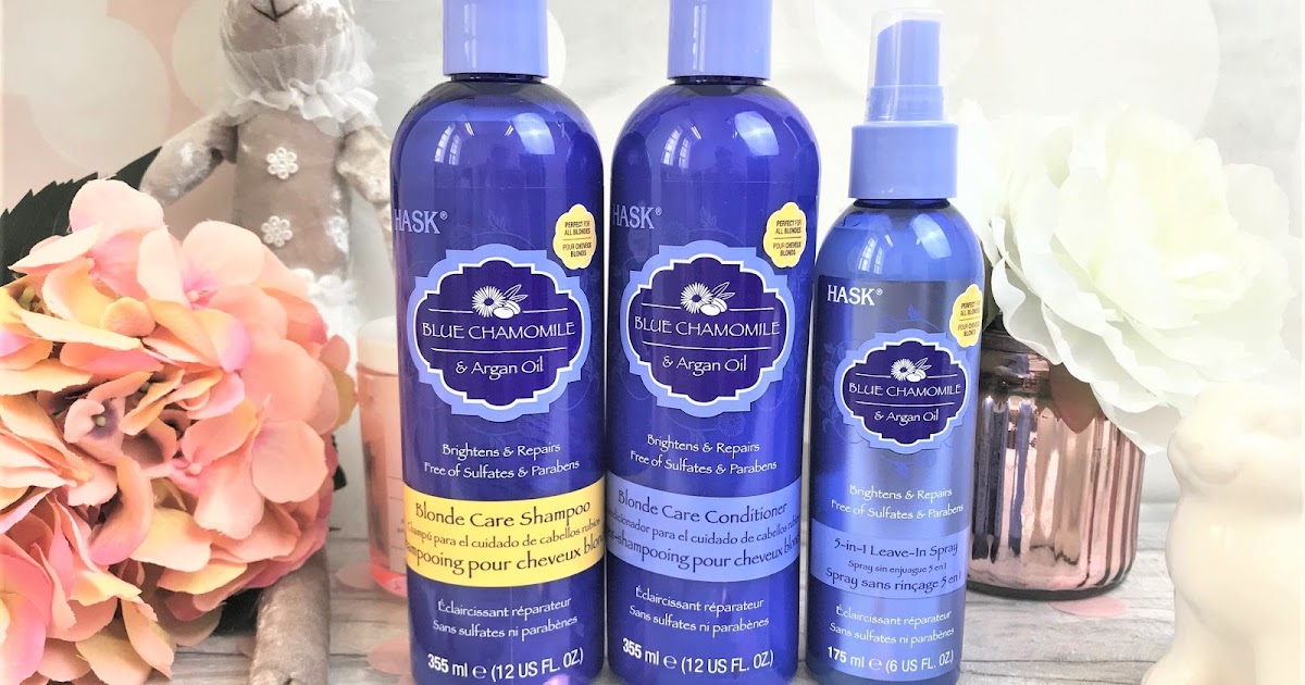 HASK Blue Chamomile & Argan Oil Hair Care Review Kathryn's Loves