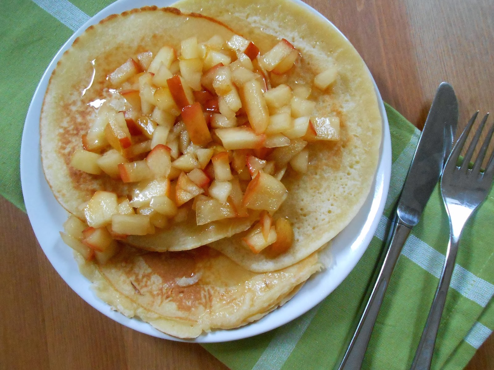La vie gourmande: Pancakes mit Apfel-Vanille-Kompott