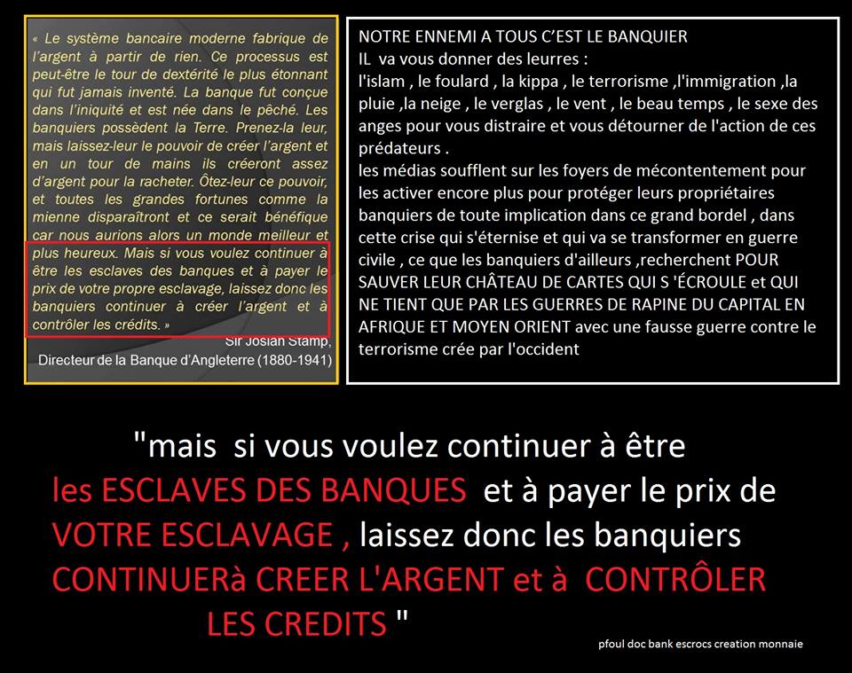 Banques “centrales” & “commerciales”, un cartel opaque et obscur de voleurs