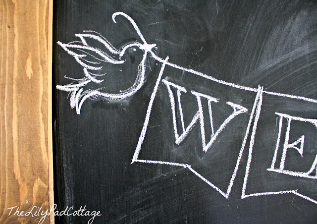 A close up of a blackboard