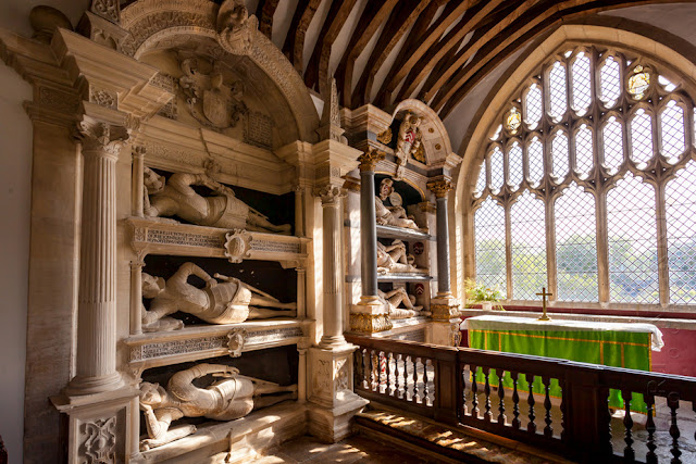 Memorials to the Fettiplace family at Swinbrook church by Martyn Ferry Photography