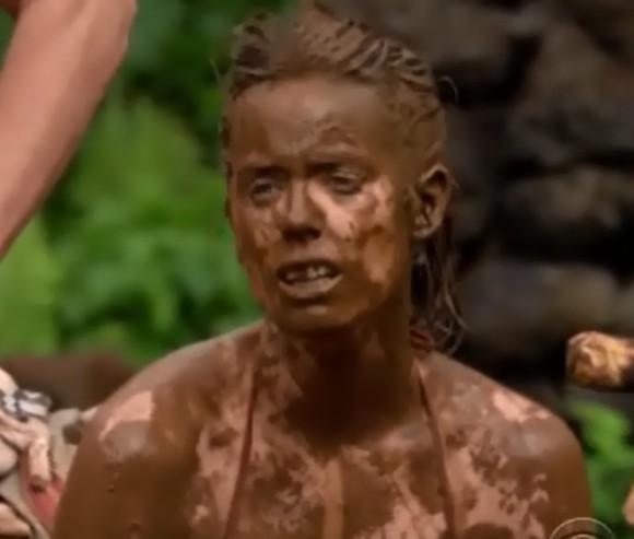 Danielle DiLorenzo covered in mud