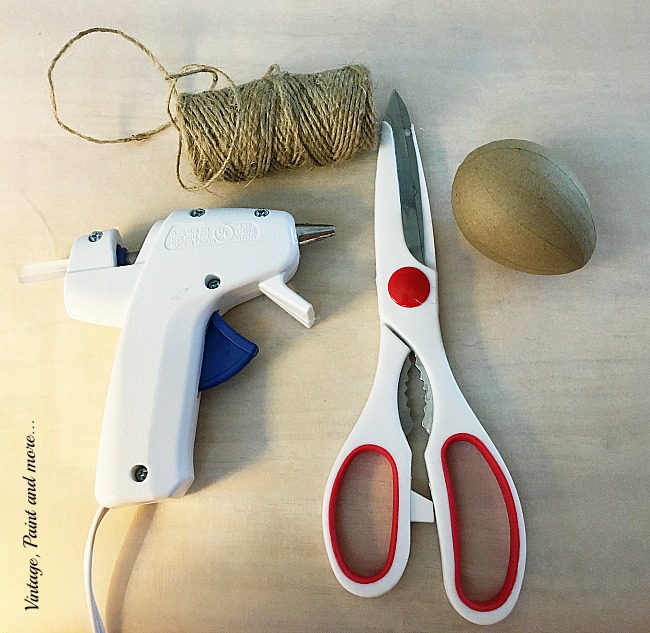 Easy Twine Wrapped Acorns Vintage, Paint and more...