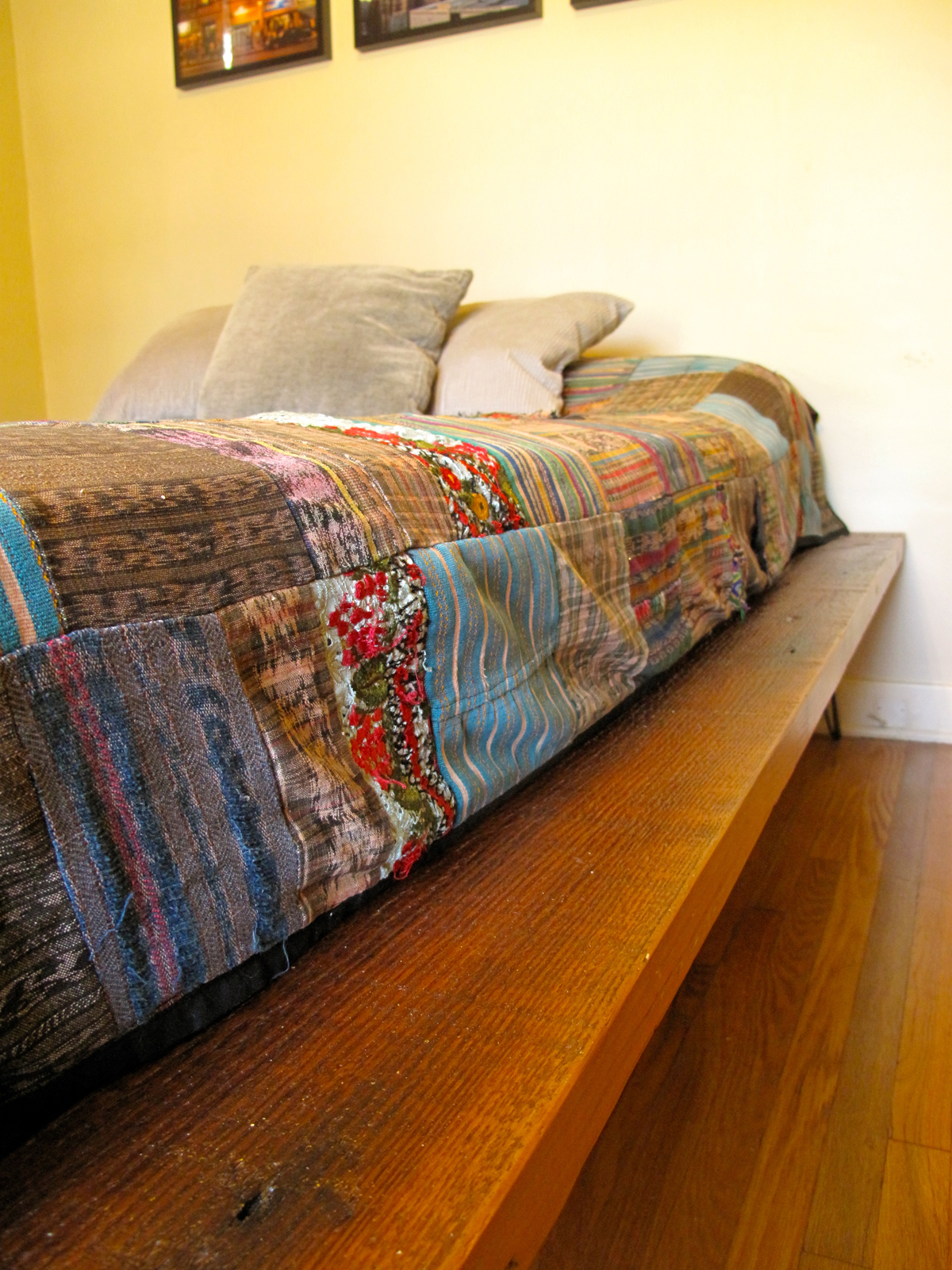 Arbor Exchange Reclaimed Wood Furniture Platform Bed + Hairpin Legs