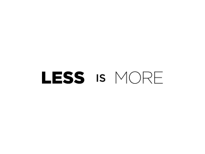 the way 仕事の生き方 less is more