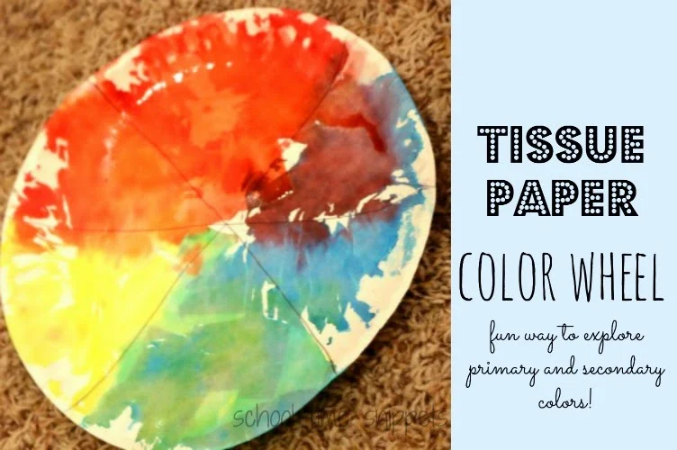 Tissue Paper Color Wheel activity
