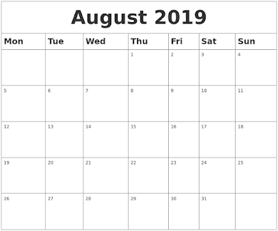 free august 2019 calendar printable august 2019 calendar us