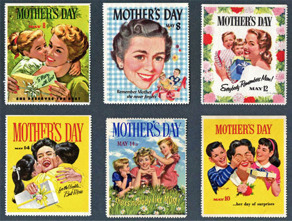 Cartão Dia da Mães - Vintage