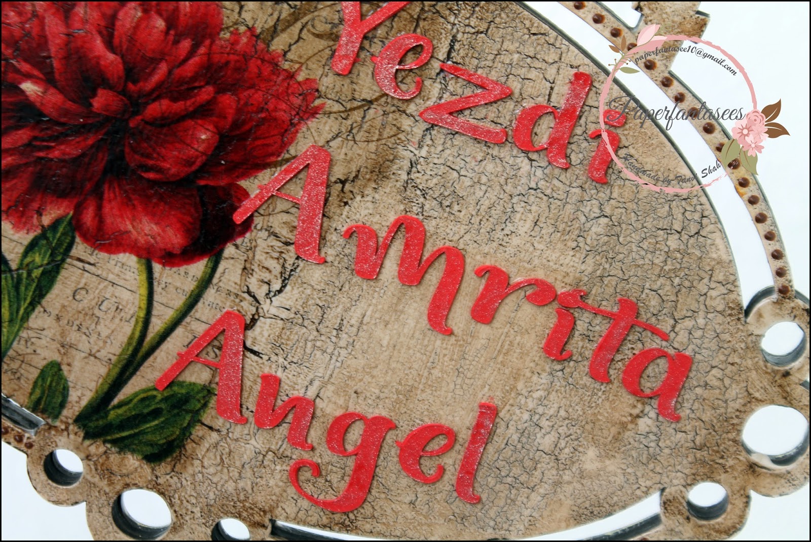 Paper Fantasees The Craft Blog Decoupage Name Plate