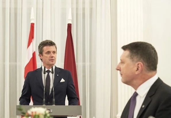 President Raimonds Vējonis and First Lady  Iveta Vējone held an official dinner for Crown Prince couple