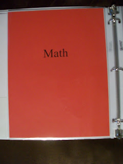 math binder tab - keep it simple!