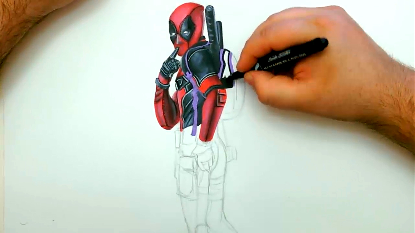 Triun Arts Como Dibujar A Deadpool Sexy Paso A Paso