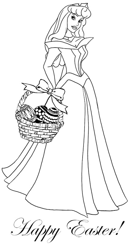 EASTER PRINCESS COLORING PAGES TANGLED AND SLEEPING BEAUTY title=