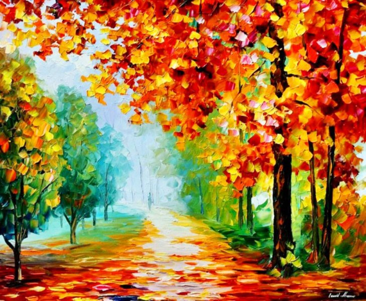 El arte es su máxima expresión Paisajes pintados en la técnica espátula