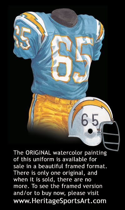 san diego chargers 1980 uniforms