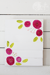 easy paint flowers flower diy painted step painting beginners paintings shiplap frame acrylic tutorial roses canvas floral diyjoy middle ways